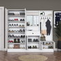 Hanah Home Perchero Blanco con Estante Ajustable